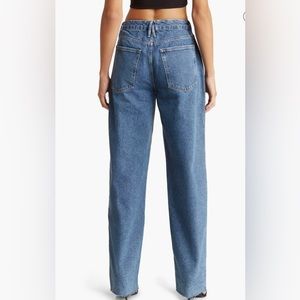NWT Good American'90s Loose  Women’s Raw Relaxed Jeans size 8/29